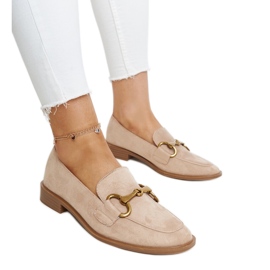 Mocasines beige con hebilla Gibarti