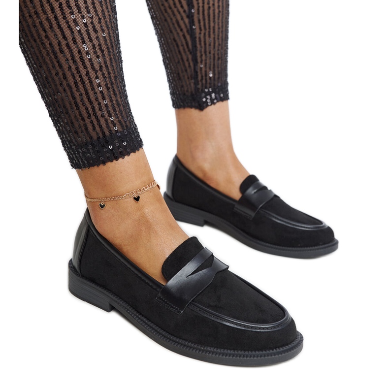 Mocasines Floretta de ante negro