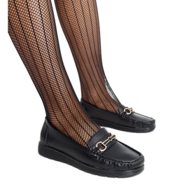 Mocasines negros con hebilla de Anisah