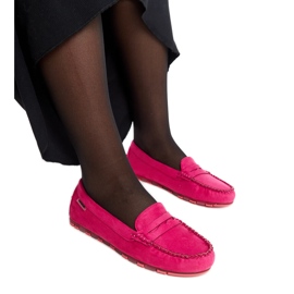 Mocasines de ante rosa oscuro de Nafisah rosado