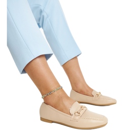 Mocasines decorativos beige de Docherty