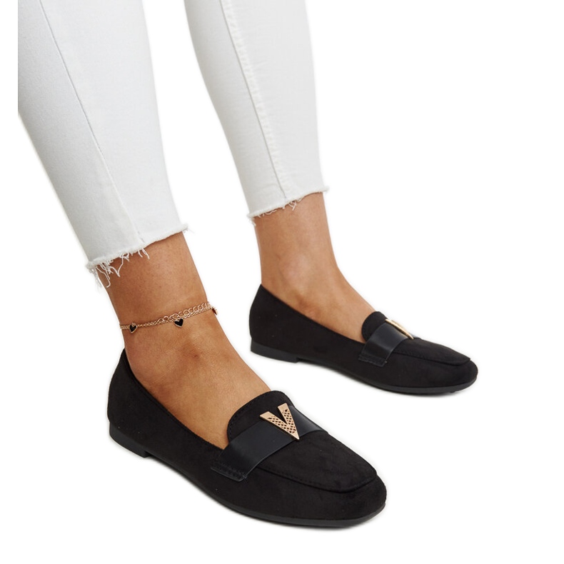 Mocasines negros con decoración Namal