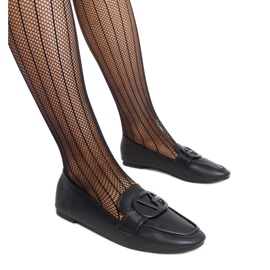 Mocasines hebilla negros de Delgi
