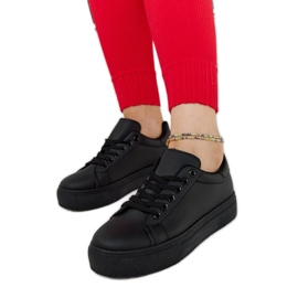 Zapatillas negras con suela gruesa Ruta negro