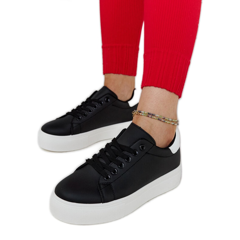 Zapatillas negras con suela gruesa Ruta negro