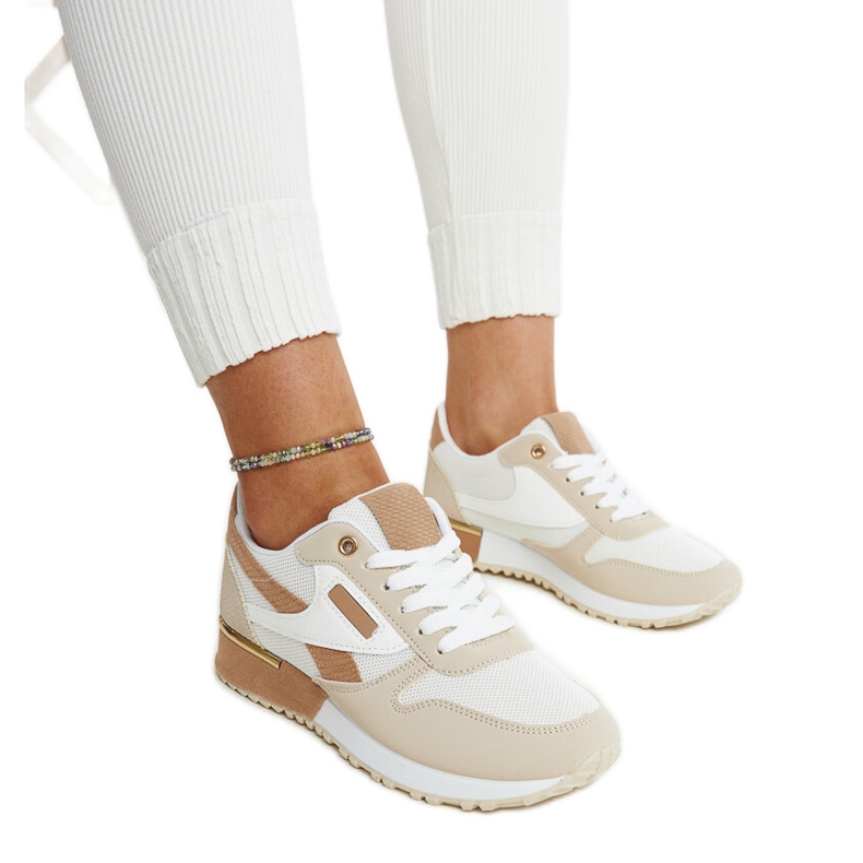 Deportivas plataforma beige Rosilda