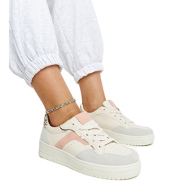Zapatillas Walda blancas con plataforma beige