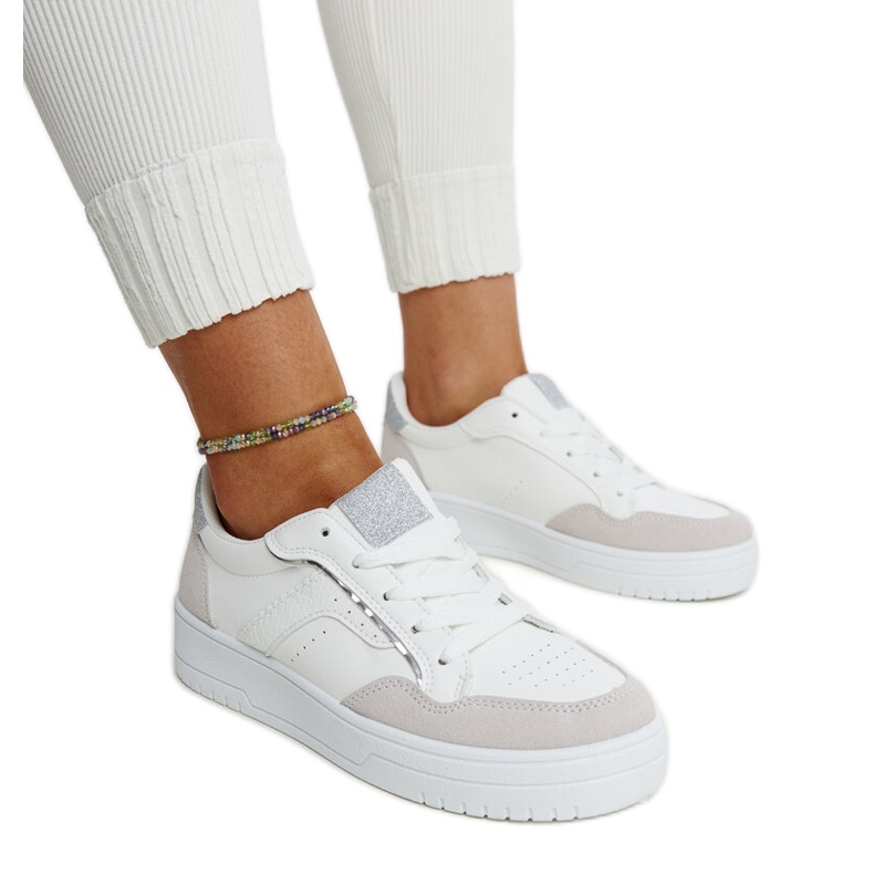 Zapatillas con plataforma Walda blancas y grises blanco