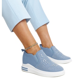 Zapatillas con cuña Fossacesia en azul Zapatillas con cuña Fossacesia en azul