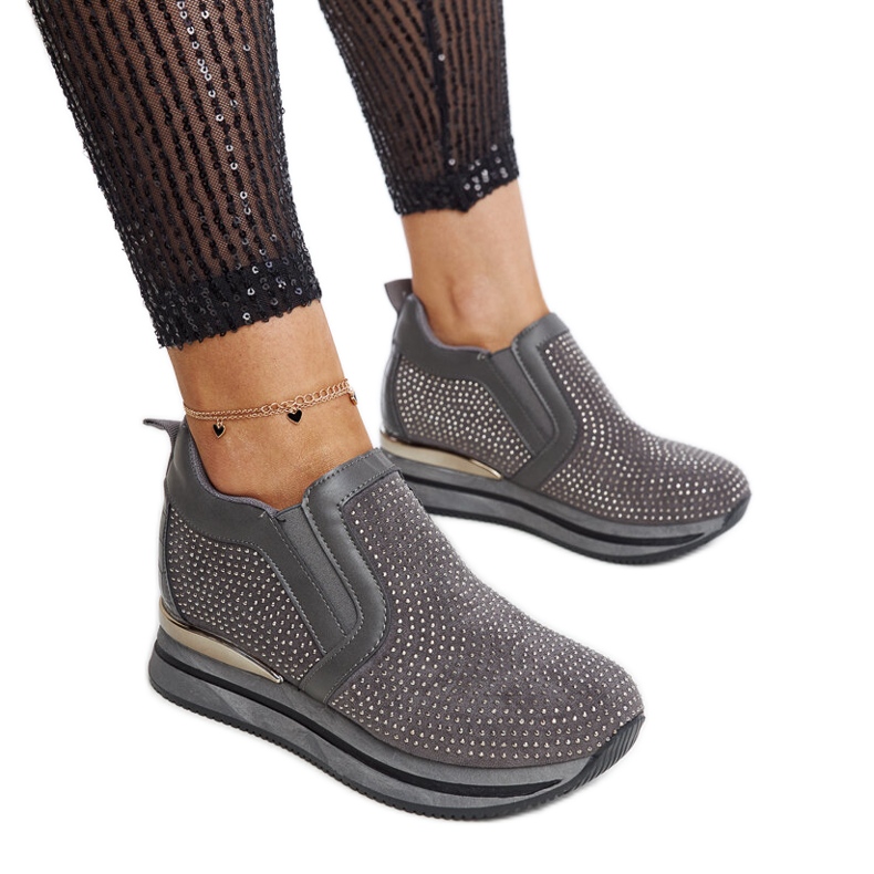 Deportivas cuña Cadelaria gris oscuro Deportivas cuña Cadelaria gris oscuro