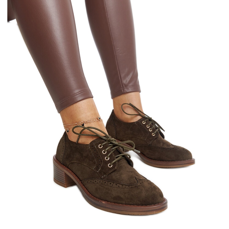 Zapatos de tacón alto de ante verde de Tigard Zapatos de tacón alto de ante verde de Tigard