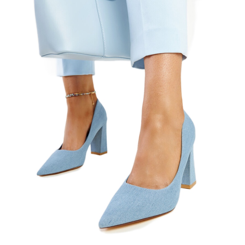 Zapatos de tacón Leea de mezclilla con tacón alto azul