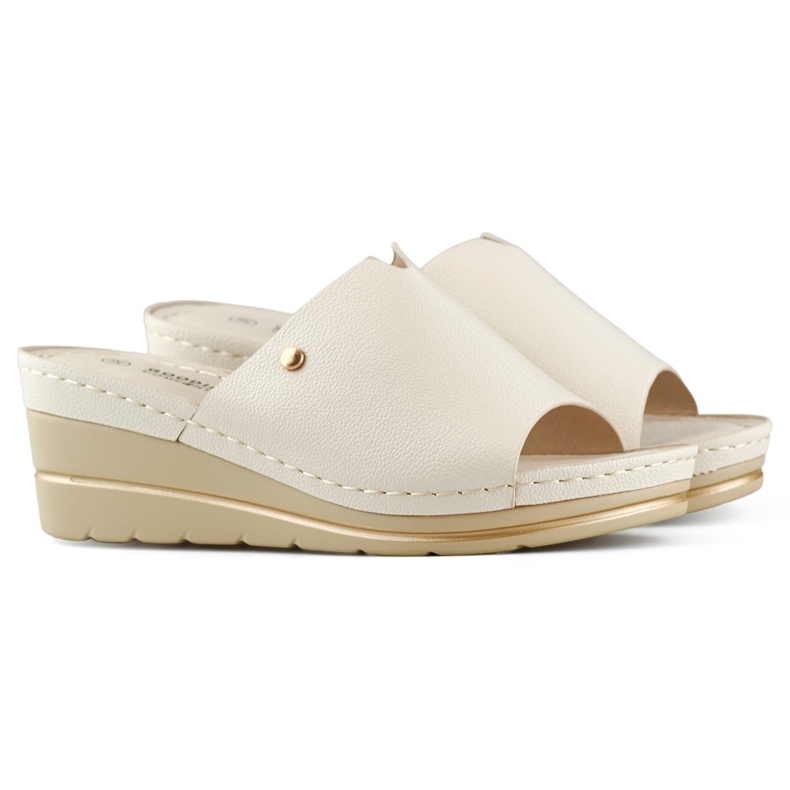 Sandalias cuña mujer cómodas beige Sandalias cuña mujer cómodas beige