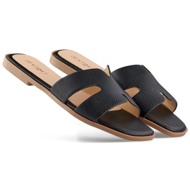 Chanclas de mujer casual clásicas negras. negro Chanclas de mujer casual clásicas negras. negro