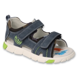 Sandalias infantil befado, plantilla de piel, 170X102, azul marino