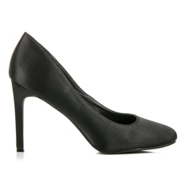 Comer Tacones de raso negro
