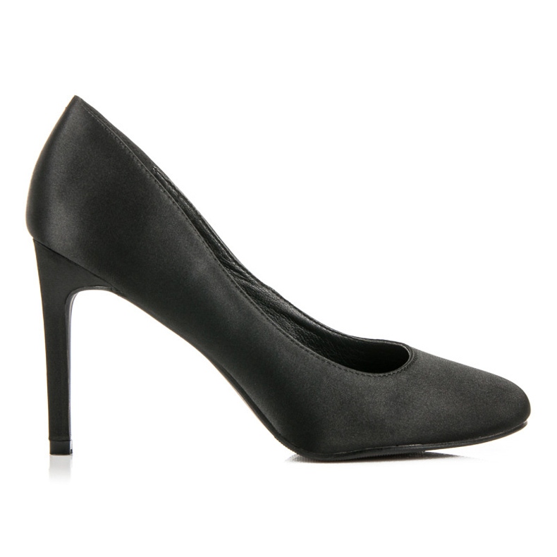 Comer Tacones de raso negro