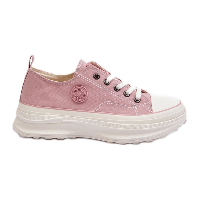 Zapatillas de mujer con suela maciza Big Star NN274129 Rosa rosado