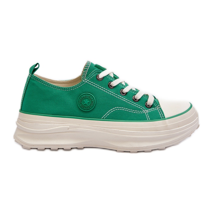 Zapatillas de mujer con suela maciza Big Star NN274130 Verde