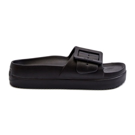 Chanclas De Mujer De Espuma En La Plataforma Con Hebilla Big Star NN274A662 Negro