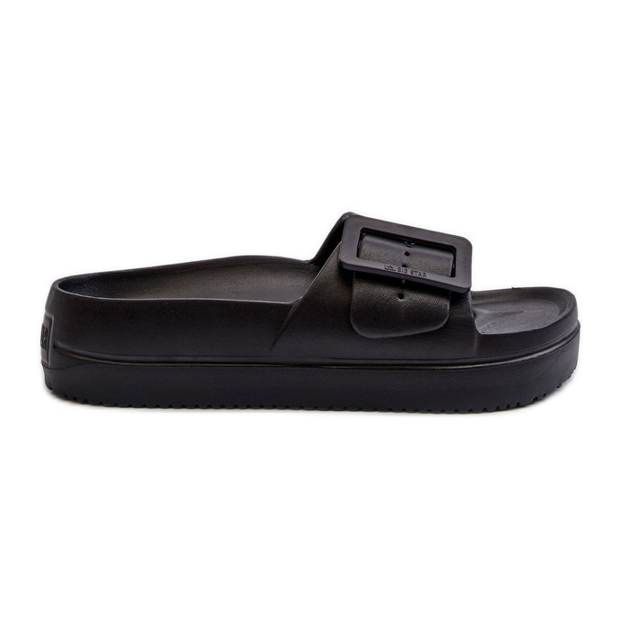 Chanclas De Mujer De Espuma En La Plataforma Con Hebilla Big Star NN274A662 Negro Chanclas De Mujer De Espuma En La Plataforma Con Hebilla Big Star NN274A662 Negro