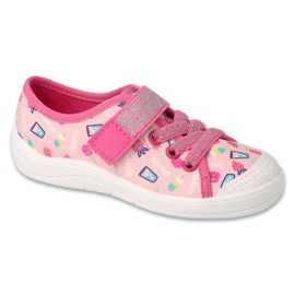 Pantuflas infantiles befado con velcro 351X026 rosa - aplicaciones