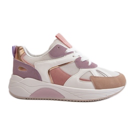 Zapatillas Mujer Plataforma Morado Lenivia blanco