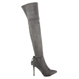 Vices Botas boho en un tacón alto gris