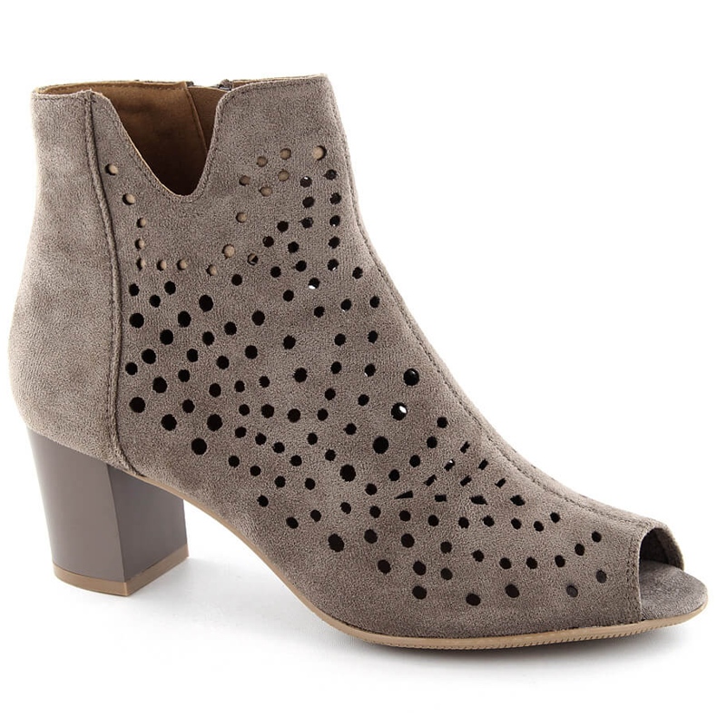 Botines de mujer ante calado marrón Jezzi ASA169-11