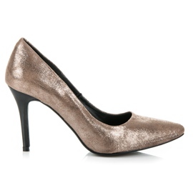 Vinceza Tacones brillantes amarillo
