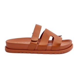 Chanclas clásicas Molie Camel para mujer marrón