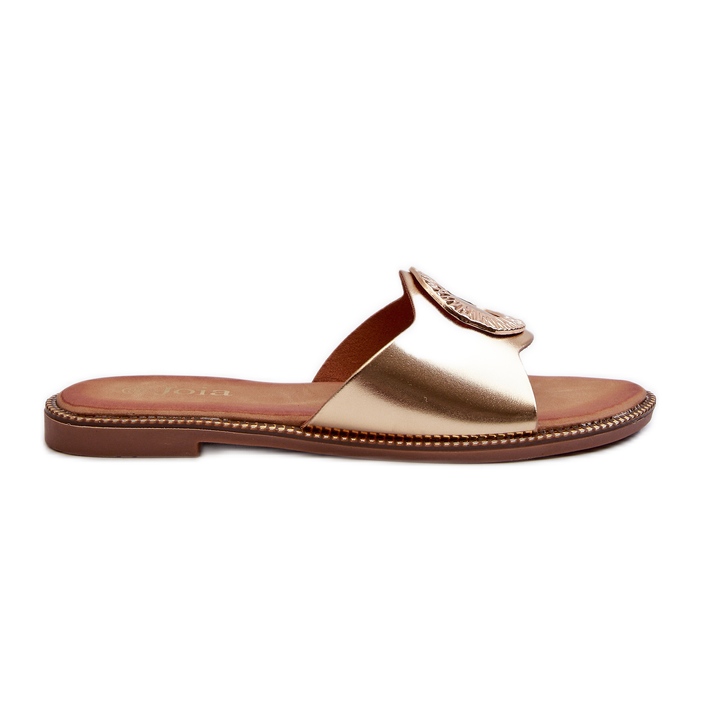 Chanclas de Mujer con Adorno Dorado Cilima