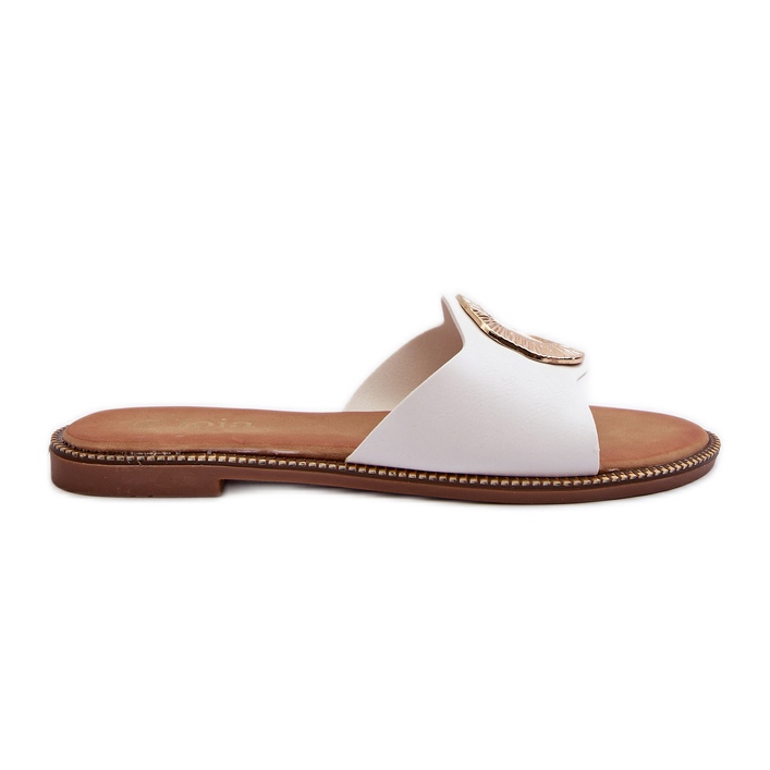 Chanclas de Mujer Con Adorno Blanco Cilima