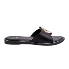 Chanclas de mujer con adorno, Negro Cilima