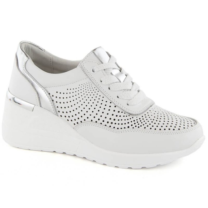 Zapatos cuña S.Barski W LR725 OLI254A blanco