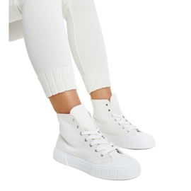 Zapatillas altas Vinka blancas blanco