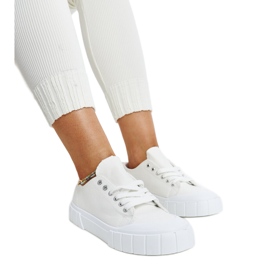 Zapatillas de tela blanca de Eduard blanco