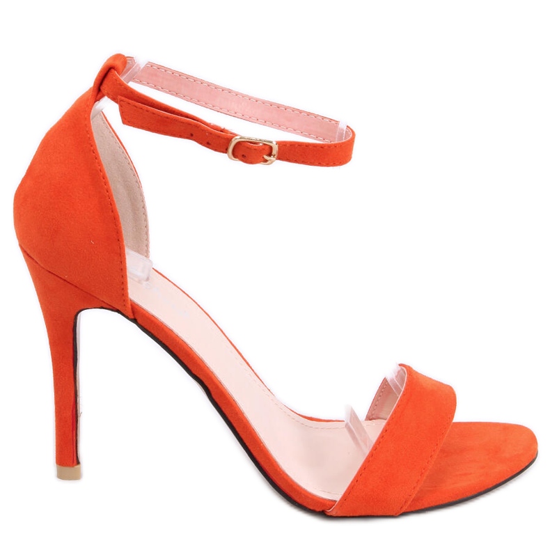 Sandalias de tacón naranja Sheila