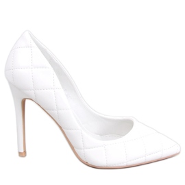 Zapatos de tacón acolchados de Raquel White blanco