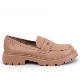 Andral Mocasines plataforma caqui beige Andral Mocasines plataforma caqui beige