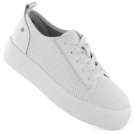 Zapatos Filippo W PAW524 de piel blanco