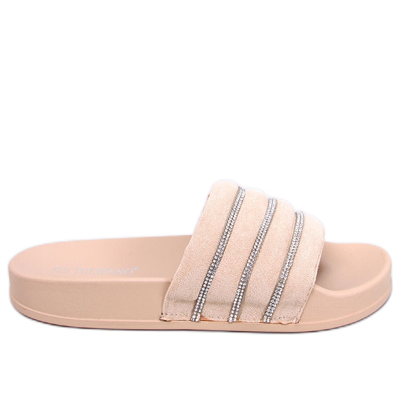 Chanclas Lynne Beige con pedrería