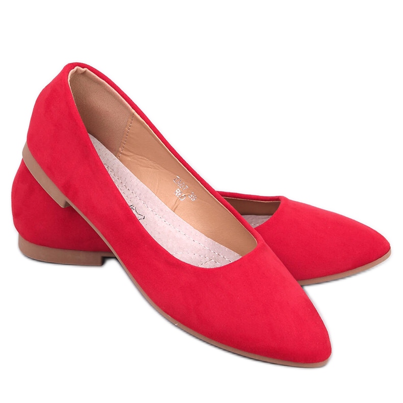 Bailarina Keys plantilla piel roja rojo