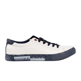 Deportivas Cross Jeans de hombre blancas y azul marino blanco