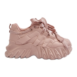 Zapatillas deportivas de mujer con suela gruesa, rosa Ellerai