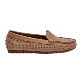 Mocasines Mujer Ante Ranica Beige Oscuro