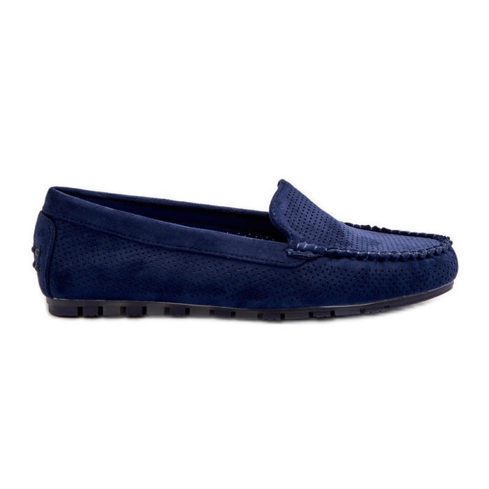 Mocasines Mujer Ante Azul Marino Ranica
