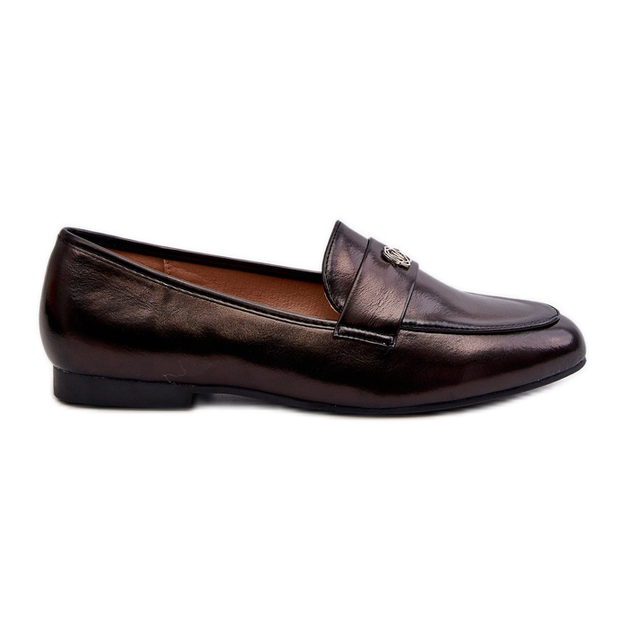 Mocasines de mujer con tacón plano Negro Sylvaine