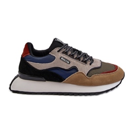 Zapatillas de Hombre Big Star NN174320 Memory Foam System Beige-Azul