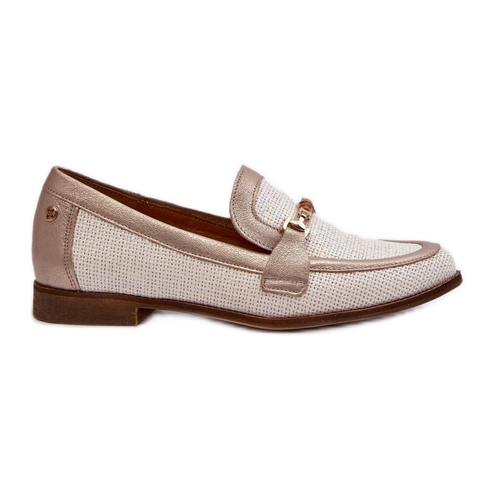 Mocasines De Piel Con Adorno Dorado Maciejka 06442-25 Dorado